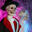 Animatronique d'Halloween avec mouvement et yeux rouges DEL Haunted Hill Farm 6 pi