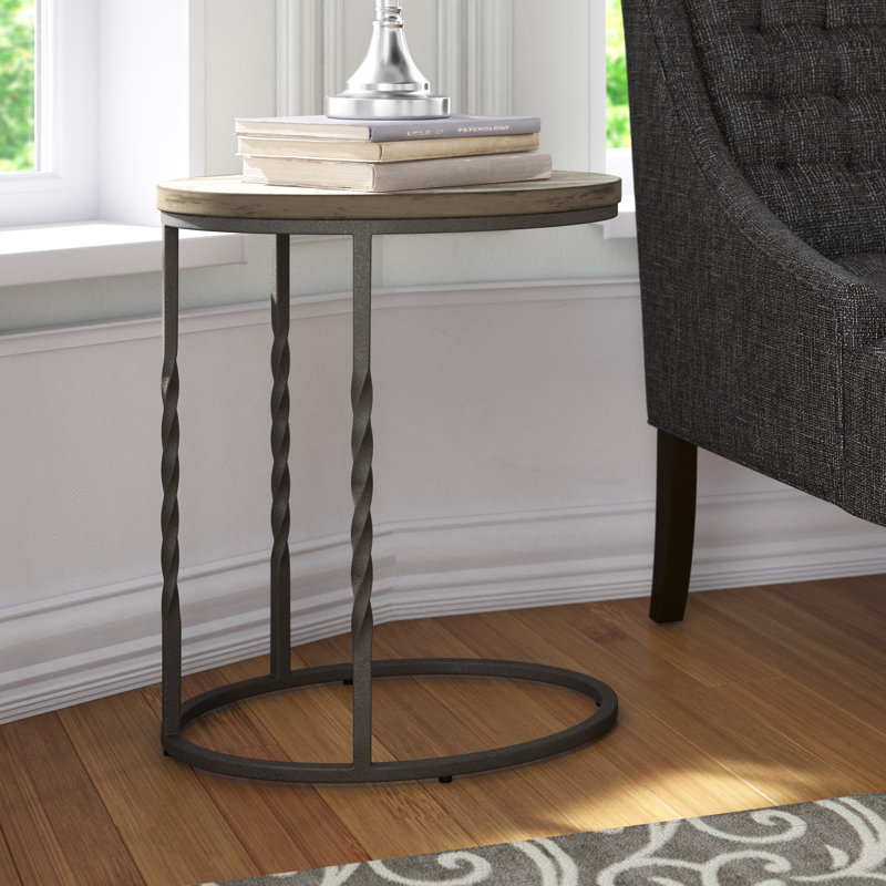 Solid Wood Top End Table