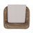 29.25" Outdoor Wicker And Iron Low Back Barstools, Light Brown, With Beige Cushion (Set Of 2)