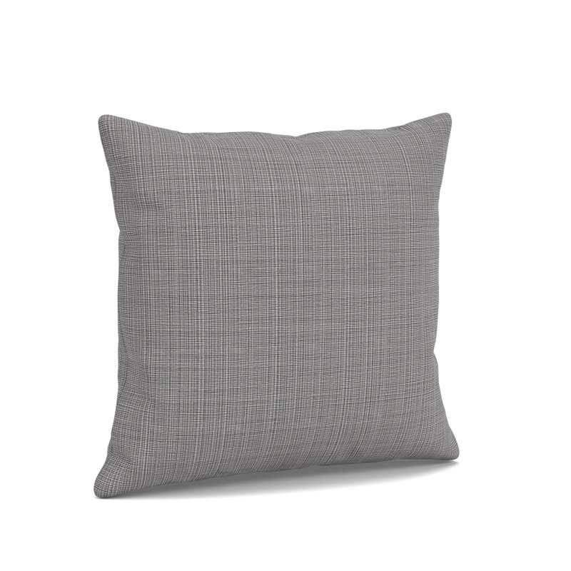 Coussin décoratif Darsey, 18 po carré, Gris chambray