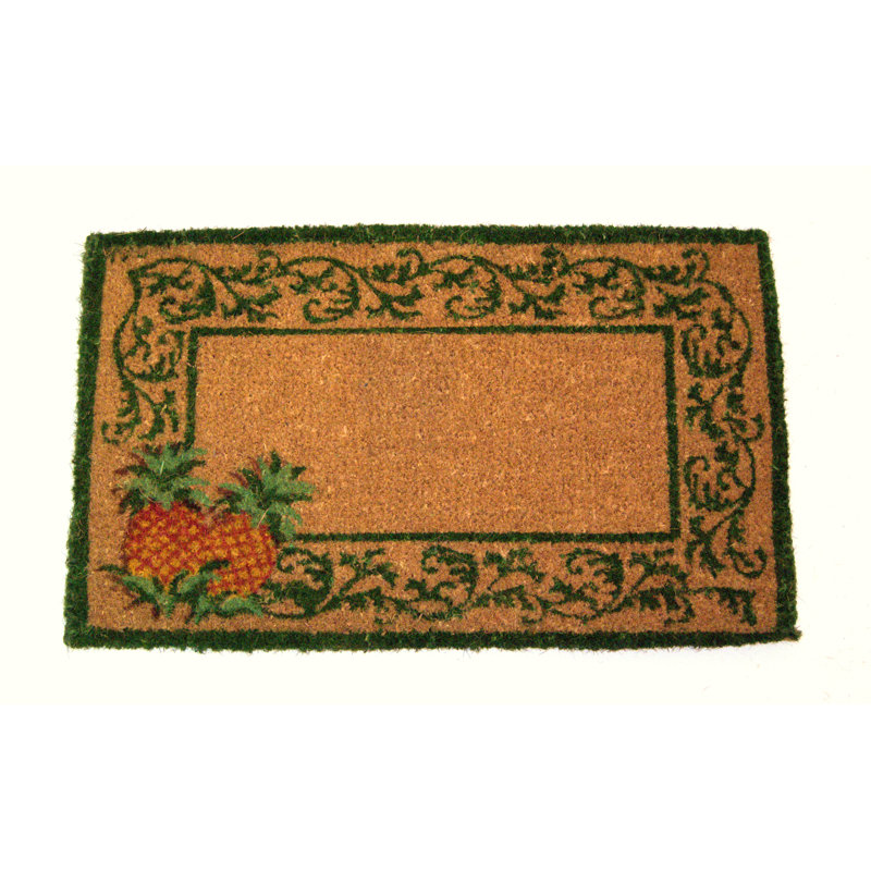 Tapis pour porte d’intérieur ananas Tampa, Rectangle 1 pi 6 po x 2 pi 6 po