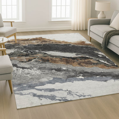 Premium Machine Washable Mayfield Abstract Rug
