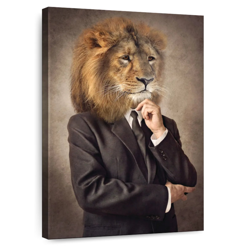 Lion Ketti, homme d'affaires, H 24 po x l 16 po