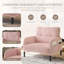 Chaise d'appoint rembourrée en velours côtelé Modern-1376002749