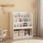 Bibliothèque pour enfants avec rangement ouvert, bibliothèque pour enfants orientée vers l'avant, étagère à livres en bois à plusieurs niveaux pour les tout-petits, salle de jeux, chambre à coucher ou chambre de bébé - blanc