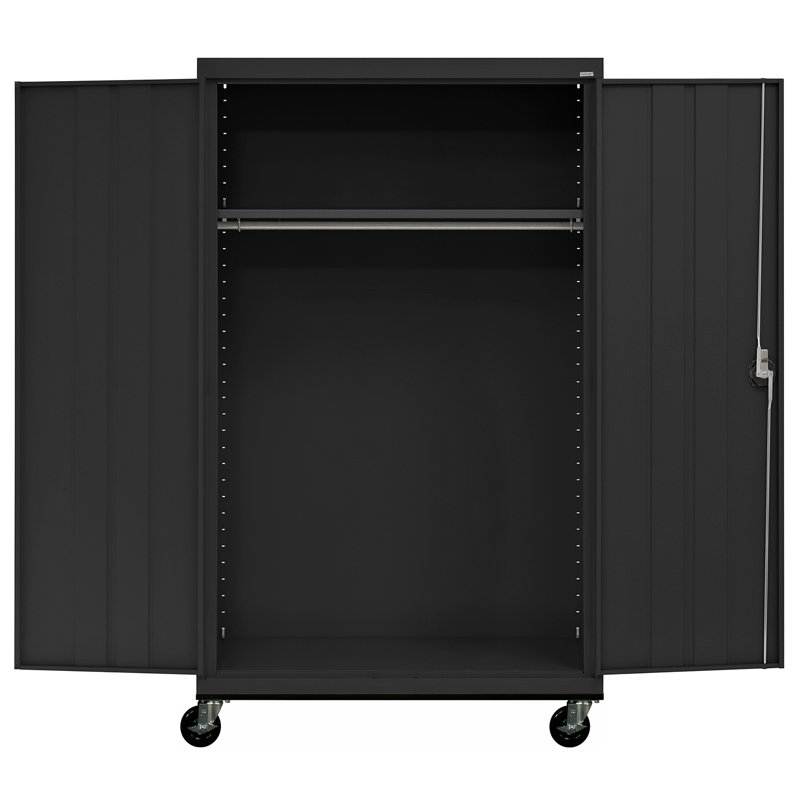 Steel, 78" H x 46" W  x  24" D, Black