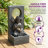 Buddha Outdoor Water Fountain with Waterfall & LED Lights, Zen Water Feature with Weather-Resistant Resin for Patio Garden Backyard, Freestanding Decor-1219777752