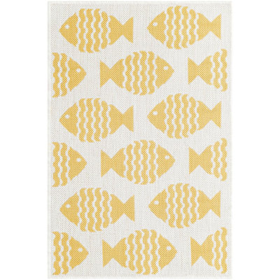Contemporary Daitzman Area Rug Yellow Colour