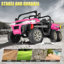 Alex 24V 4WD 2 places 6 roues sur camion à benne basculante avec télécommande, benne électrique et pelle, Bluetooth, rose-91220687