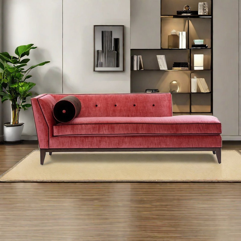 Chaise en bouleau confortable et simple, Orienté à gauche (vu de face)
