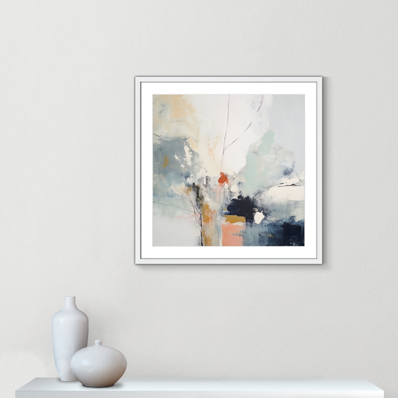 «Ethereal Blue Beats II» par Irena Orlov, L 27,5 po x H 27,5 po, Imprimé mat, Blanc satiné