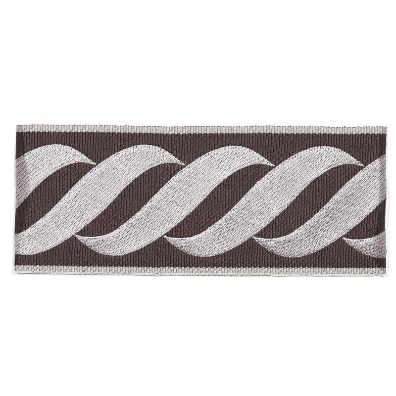 Tissu tromello Tapes Galore, Gris foncé