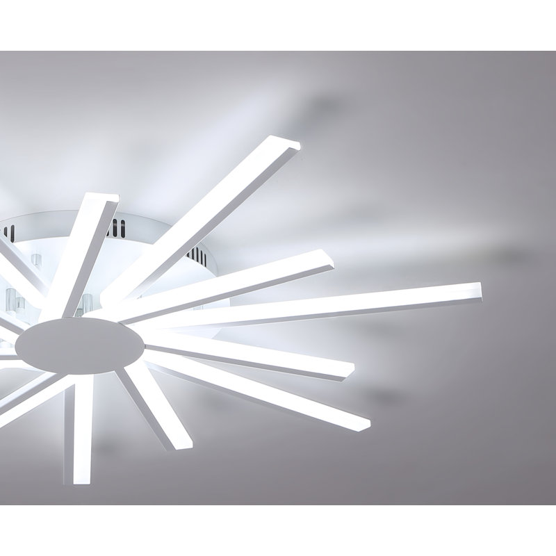 Amana 14 -Light Unique Design Dimmable White Light 31.49" LED Flush Mount Fixture