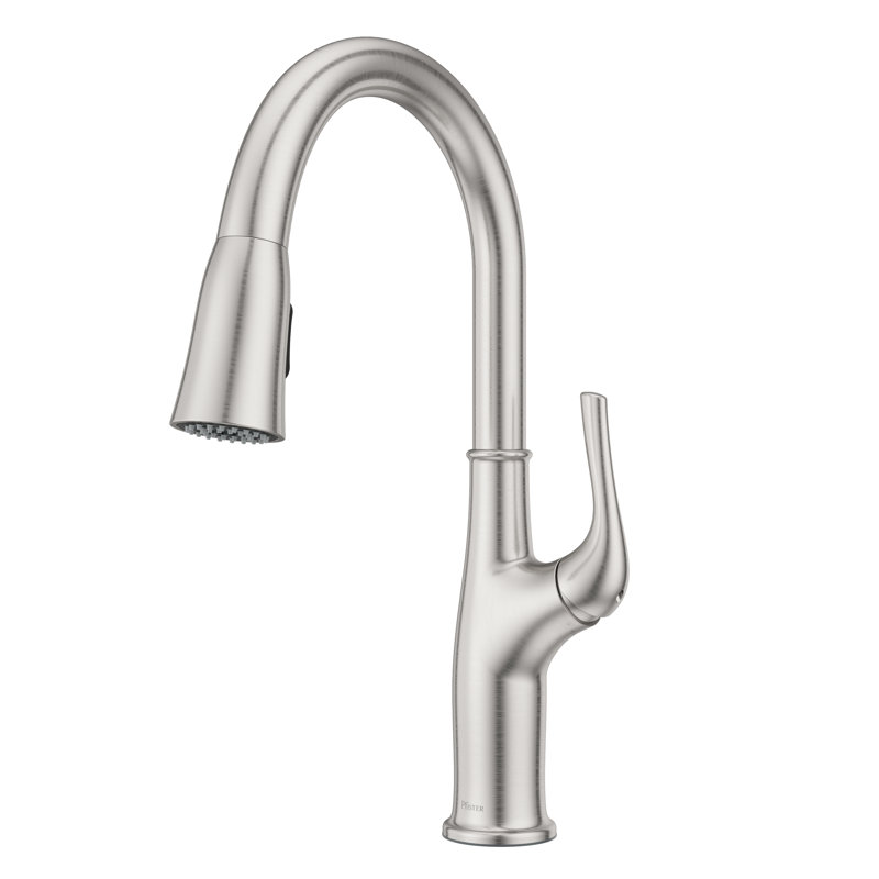 Pfister Highbury 1-Handle Pull-Down Polished Chrome Kitchen Faucet, Spot Defense Stainless Steel