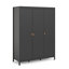 Besiana 3 Door Manufactured Wood Wardrobe-1557452185