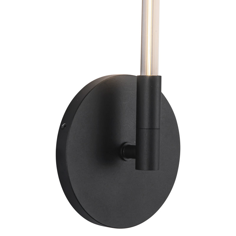 Motif 1 - Light LED Bath Sconce, 14.88" H x 4.63" W x 1.75" D, Black
