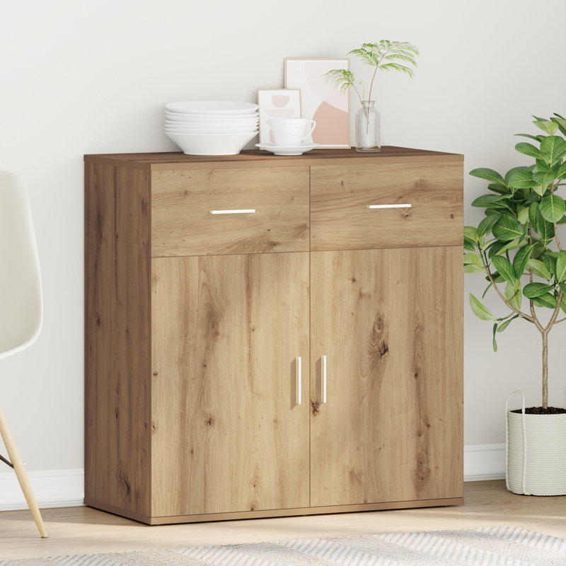 Sideboard 79 X 38 X 80 Cm Engineered Wood, Artisan Oak