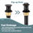2 Handle Bathroom Faucet with Drain-59762344