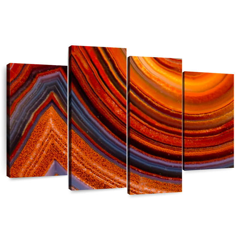 Agate fortifiée orange Alvord, H 32 po x l 52 po