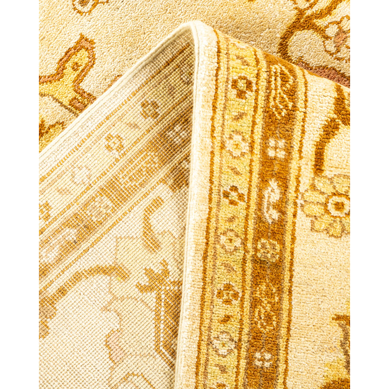 Handmade Ivory Wool 8' x 10' Rectangular Area Rug