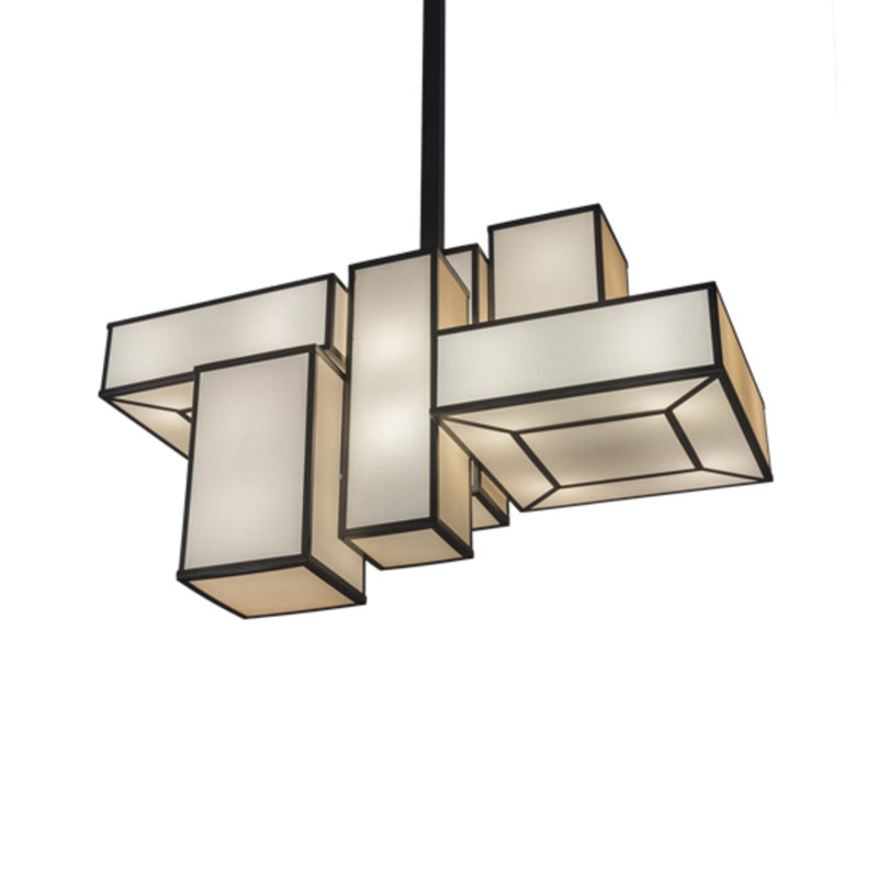Luminaire suspendu carré / rectangulaire unique à 16 lumières Zaye
