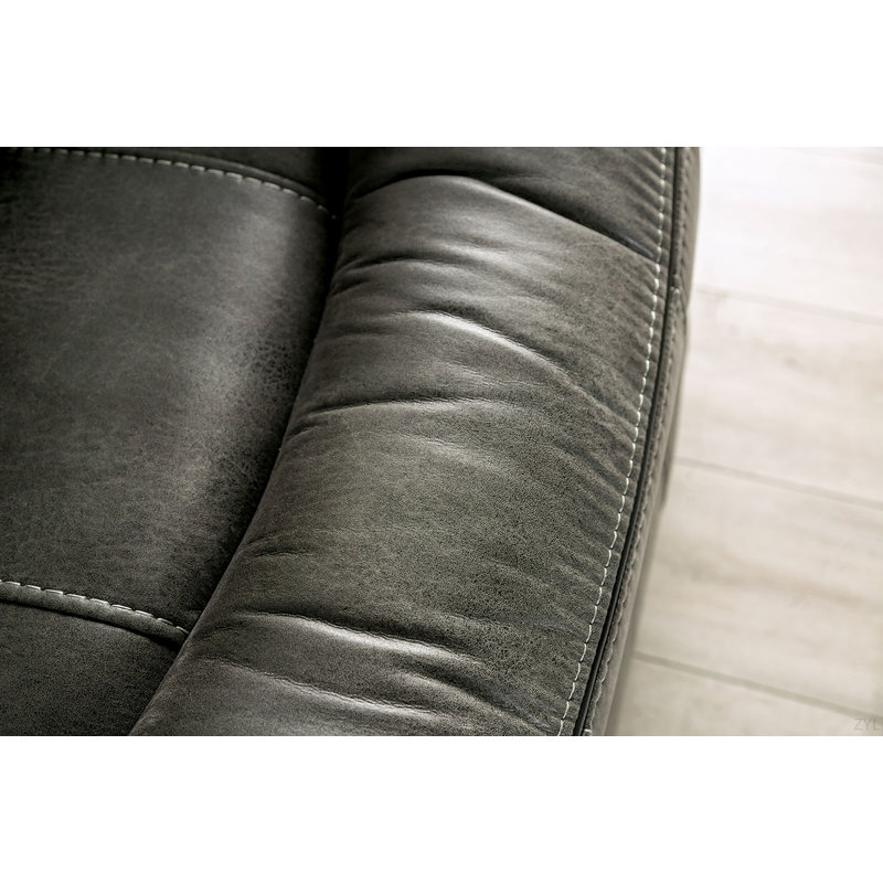 Transitional Style Glider Recliner Pillow Top Arms Welt Trim Fully Upholstered Light Primary Living Room