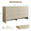 Commode 6 tiroirs 55,1 po-364316834