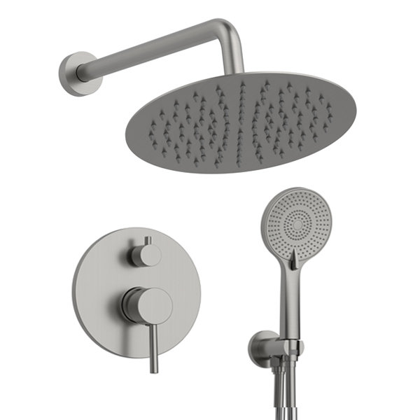 Shower Faucet with Rough in-Valve, Nickel brossé
