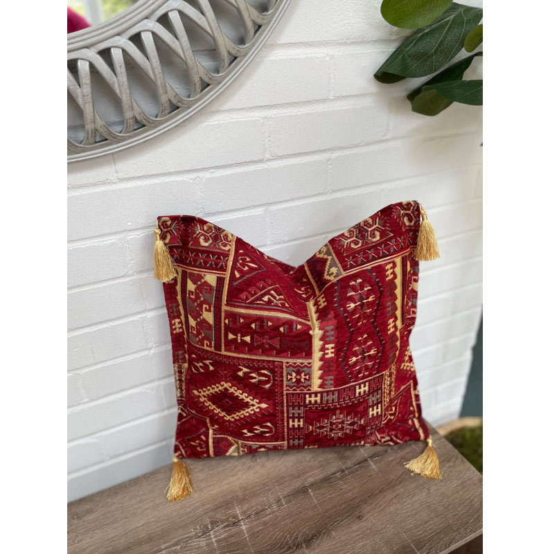 Geometric Cotton Blend Pillow Cover