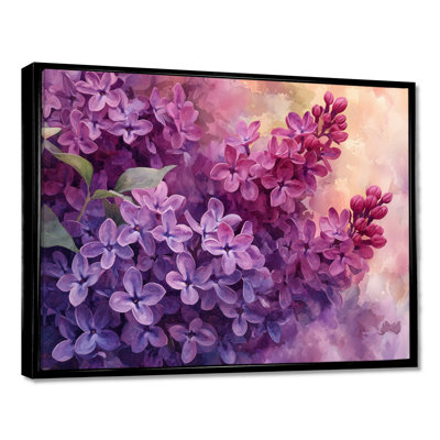 Insignes lilas dans le jardin, réalisme II - lilas, art mural
