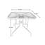 Tables de patio durables, bistro moderne en verre d'acier de 35 pouces pour la salle à manger