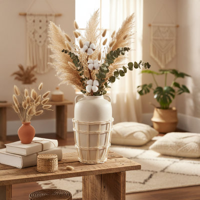 Vase en rotin naturel