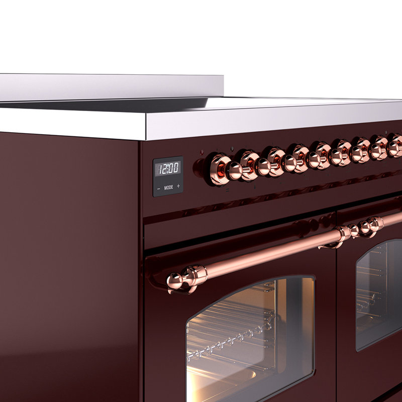 ILVE Nostalgie II 40 in Induction Range, Burgundy/Copper