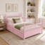 Lit plateforme en bois avec 2 tiroirs de rangement sous le comptoir-132922864-132922865