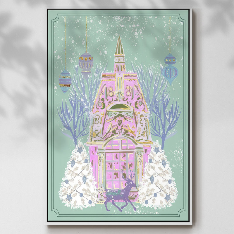 Les vacances d'hiver I, H 25 po x l 17 po x P 1,5 po, Cadre blanc