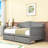 Twin Wood Daybed with Sturdy Frame and Dual Storage Drawers-1705123824