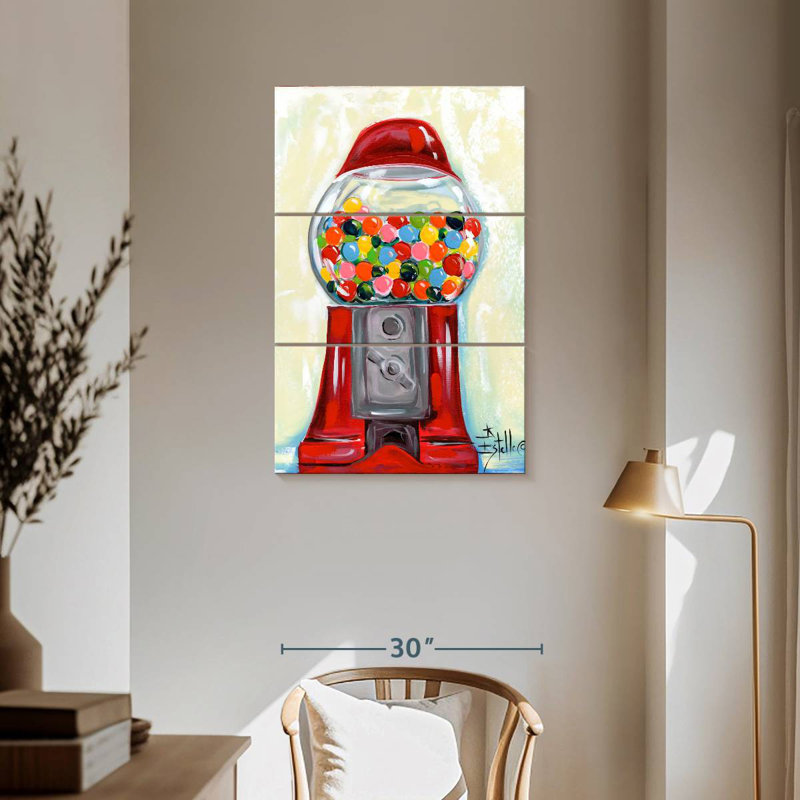 Yarlin Bubblegum Machine, H 57 po x l 36 po