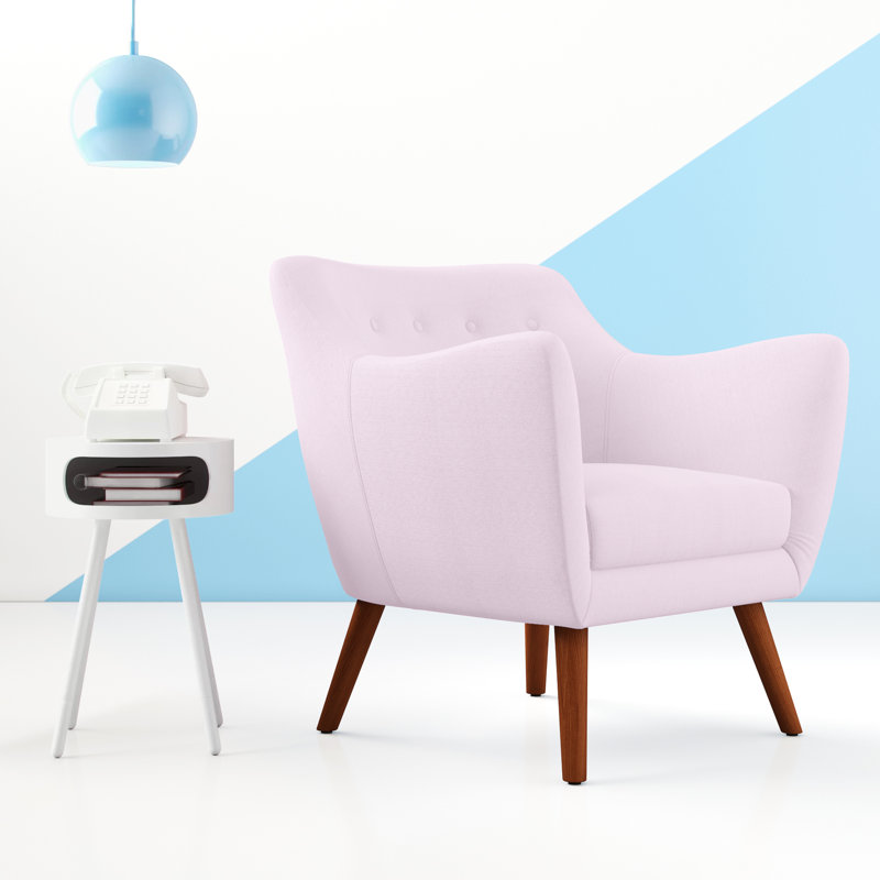 Carvajal Upholstered Armchair, Pink