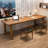 Walnut Rectangular Solid Wood Writing desk-1969405321