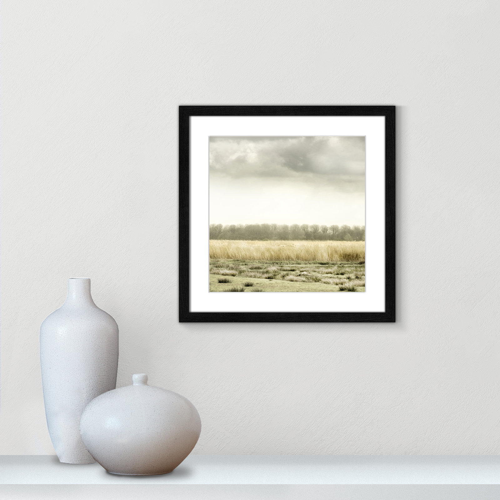 Henri "Meadowland" Print by Danita Delimont, 18.25" H x 18.25" W , Black Wood Grain