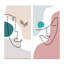 Contemporary Line Art Face I - ensemble de 2 reproductions-1817083408-1817083409