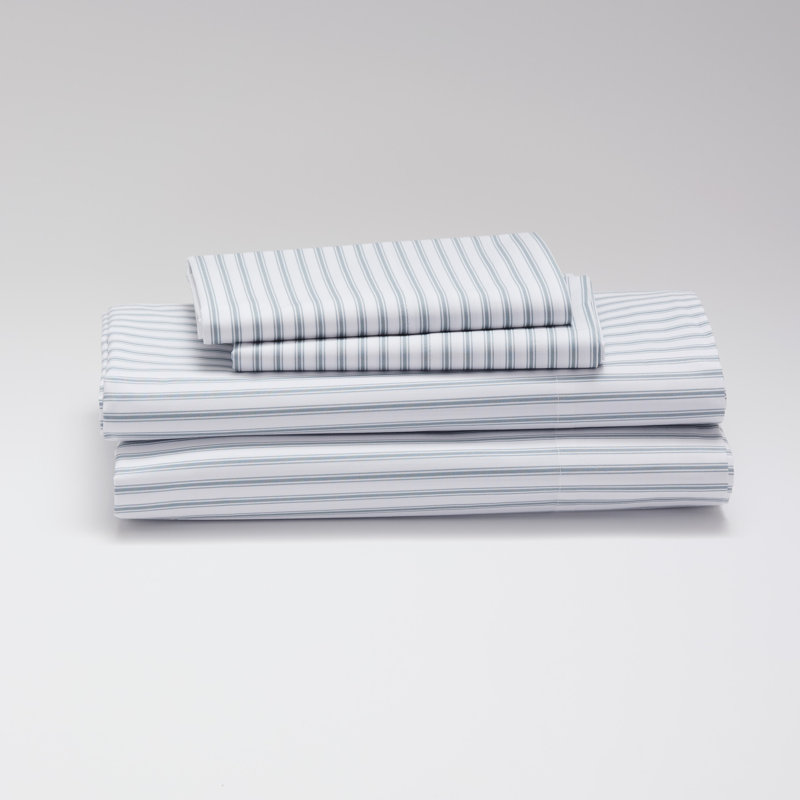 Sheet Set, Blue Striped, Full Sheet Set with 2 Pillowcases