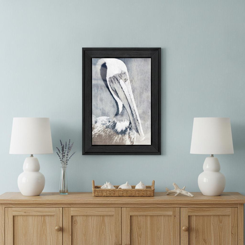 PELICAN Black Framed Print Wall Art