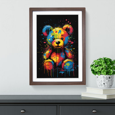 Teddy Bear Pop 1 Piece Single Picture Frame Wall Art