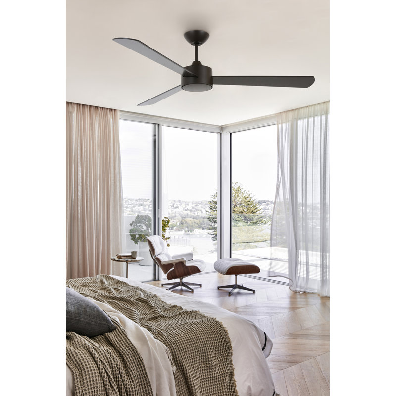 52" Tora 3 - Blade Standard Ceiling Fan with Remote Control, Oil Rubbed Bronze
