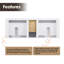 Base de meuble-lavabo double 59,2 po Laurel seulement-91927721