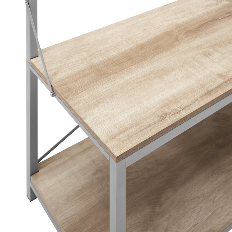 Everheart Hall Tree 40'' Wide with Shoe Storage, White Oak
