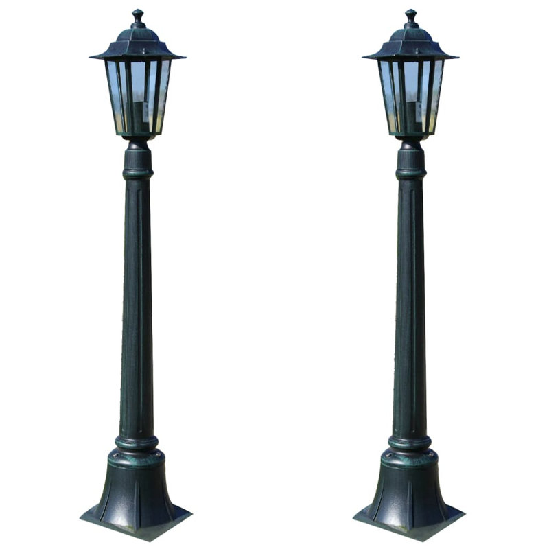 Fiskerton Dark Green Aluminium Pathway Light Pack