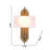 1 Light Gold Rod Wall Sconce With White Shade