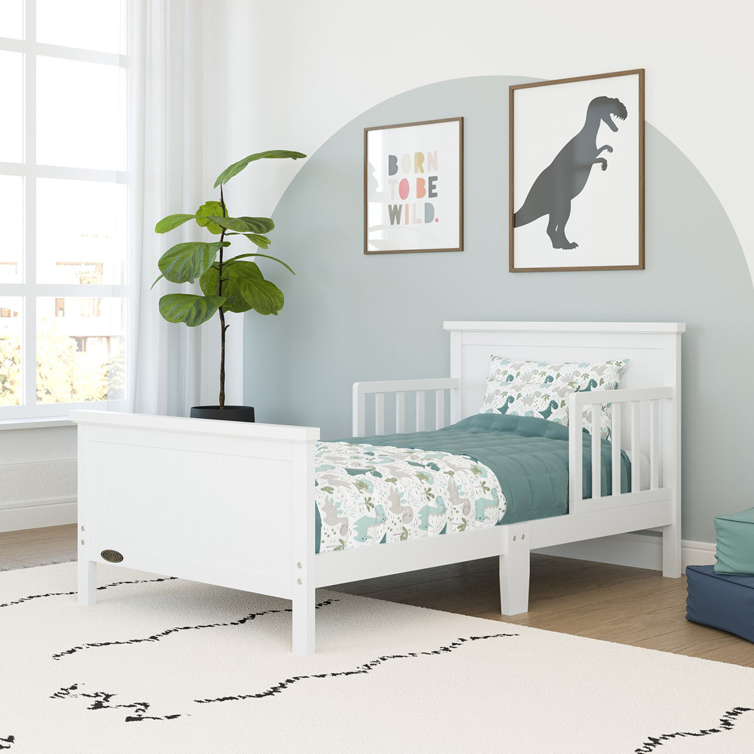 Bailey Toddler Bed with Guardrails Graco Color: White